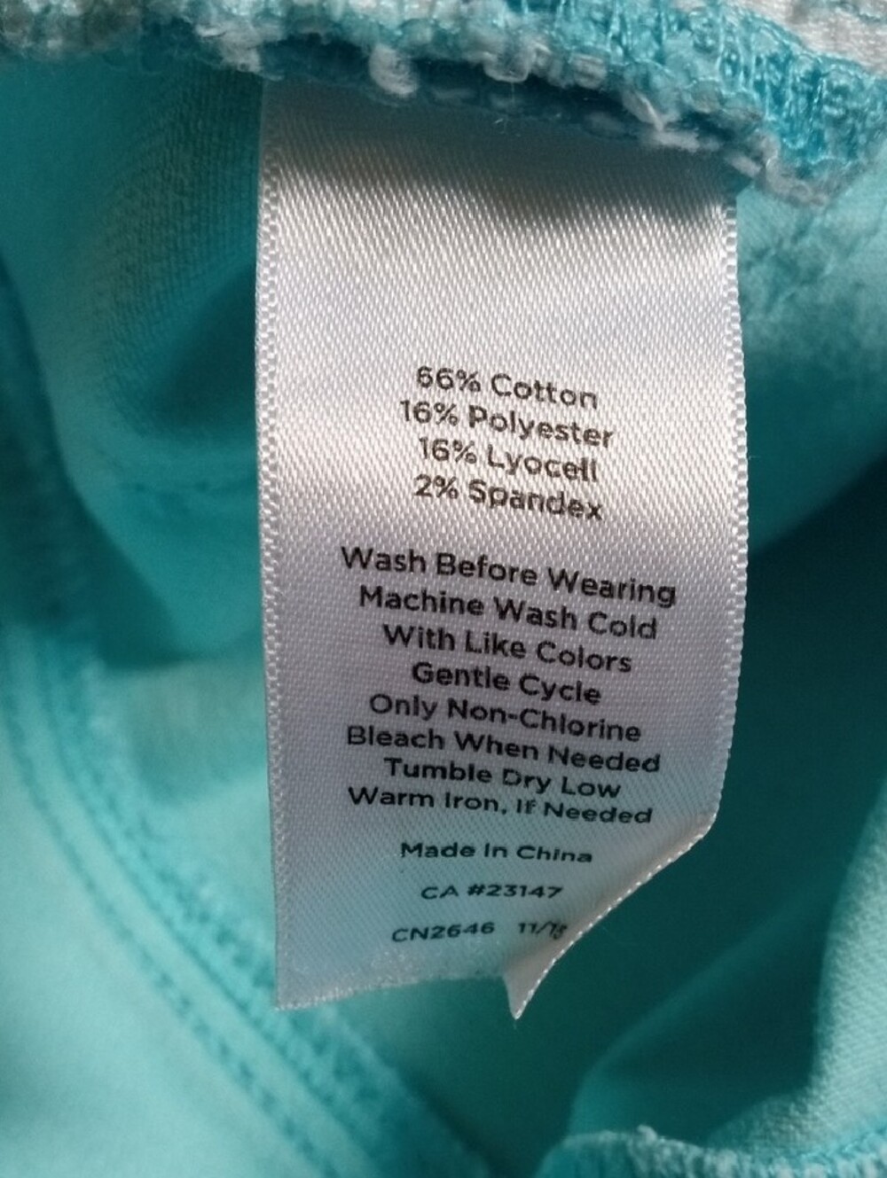 Talbots Light Aqua Crop Skinny Jeans Size 8 - Picture 5 of 7